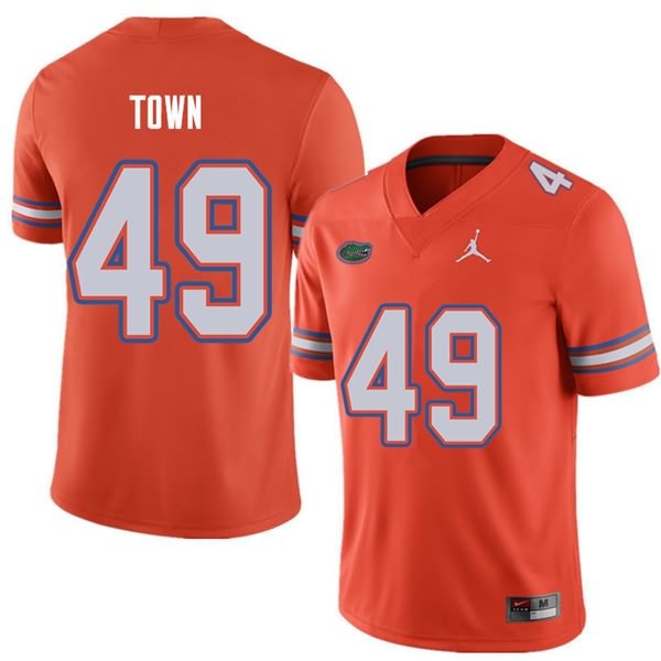 NCAA Florida Gators Cameron Town Men's #49 Jordan Brand Orange Stitched Authentic College Football Jersey SVL4664IX